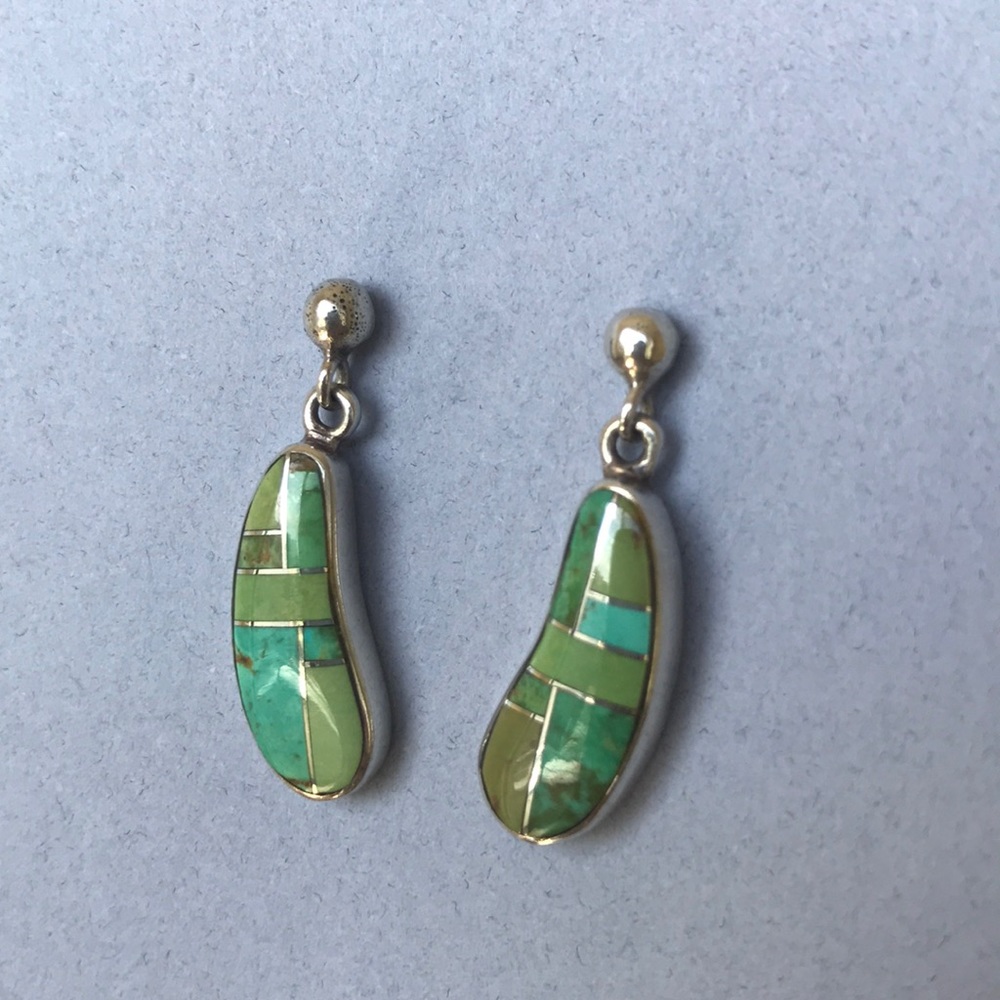 Southwestern American Turquoise Drop Earrings